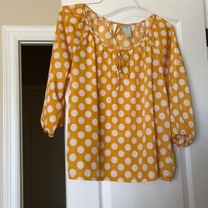Dotted yellow blouse